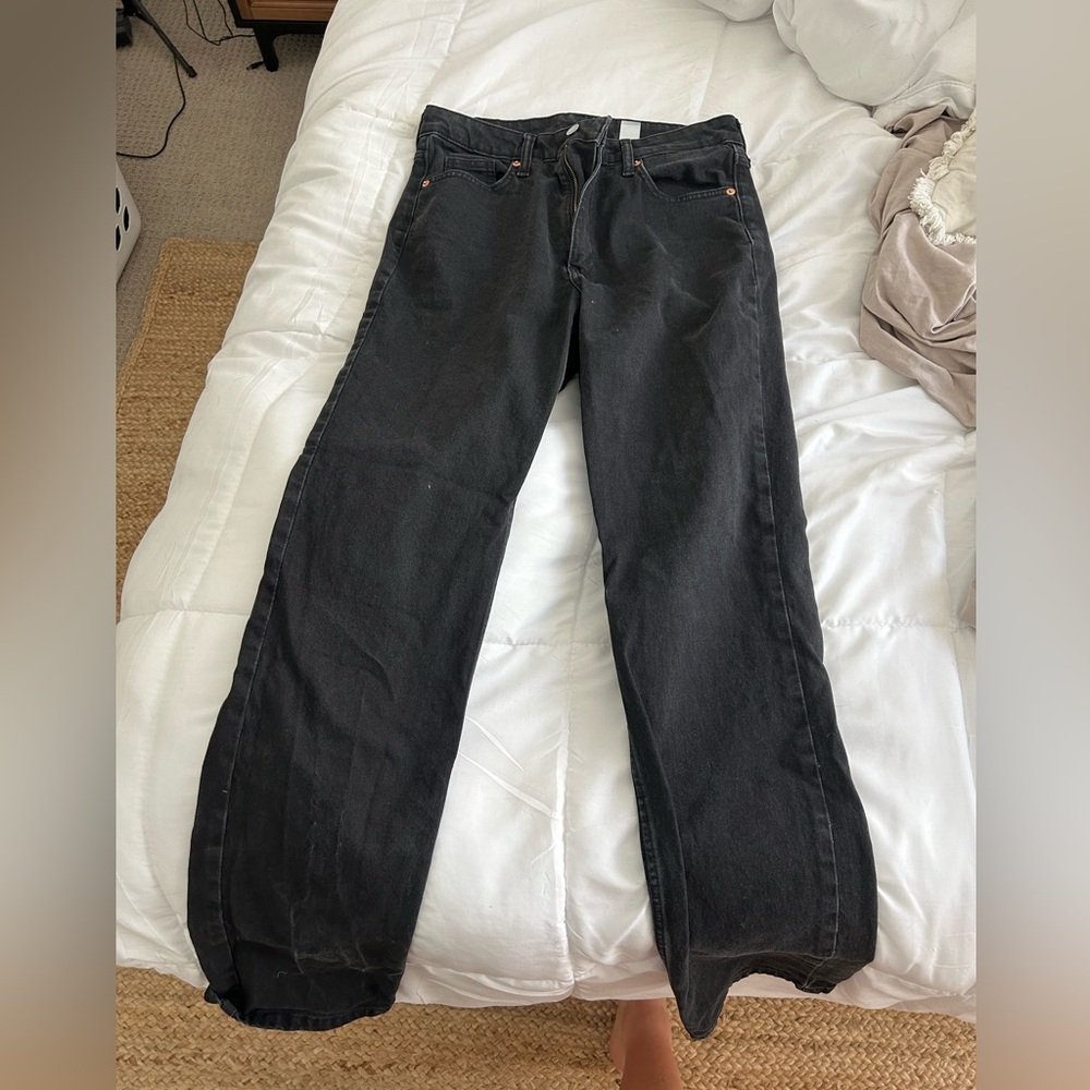 H&M high waisted straight jeans